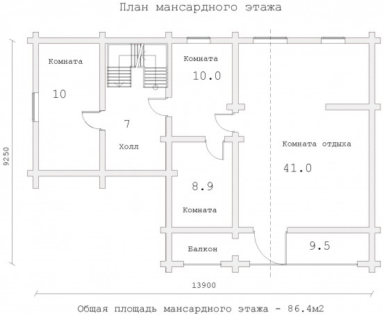 Планировка 2 этажа